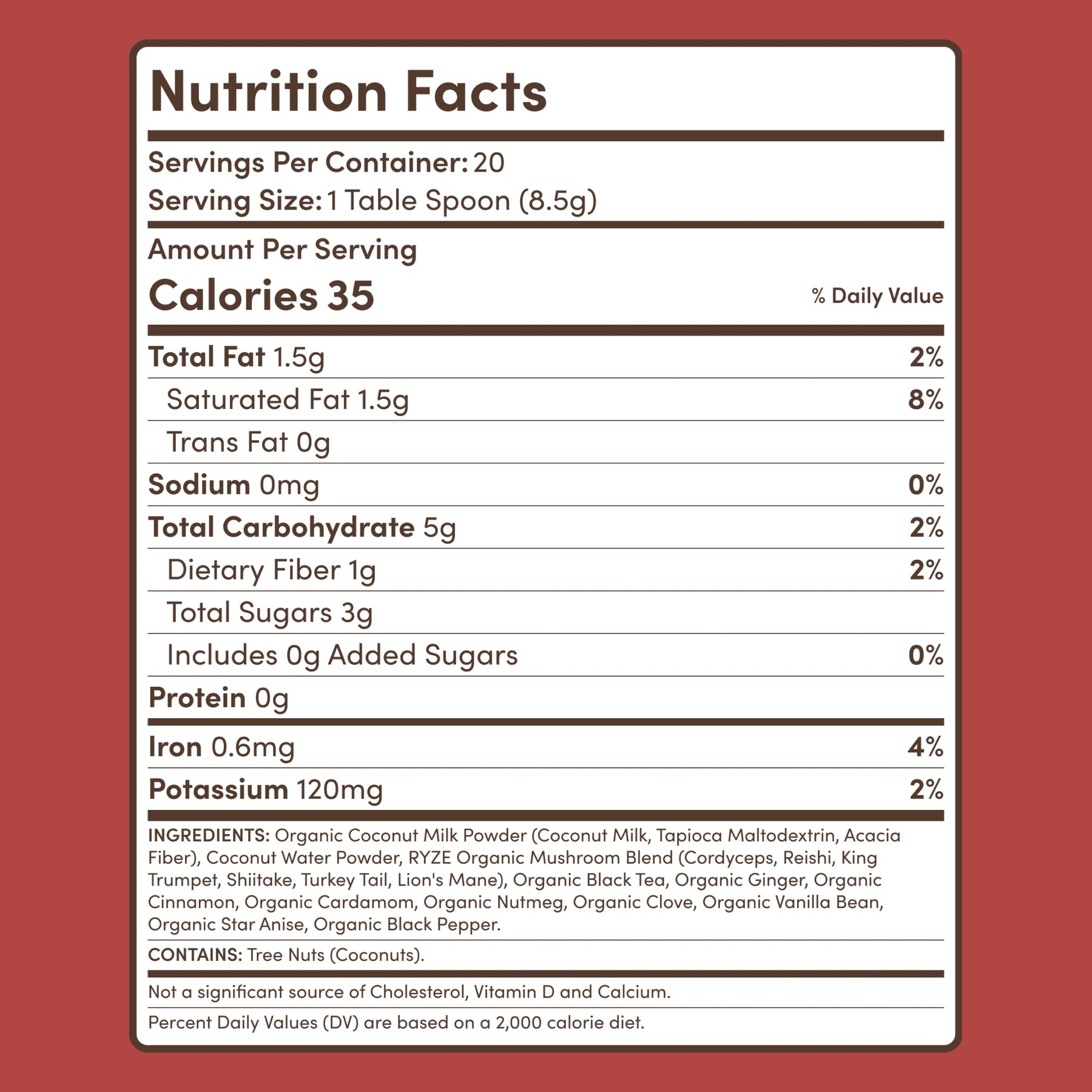 Mushroom Chai (1 Pack - 20 Servings) - TMQI