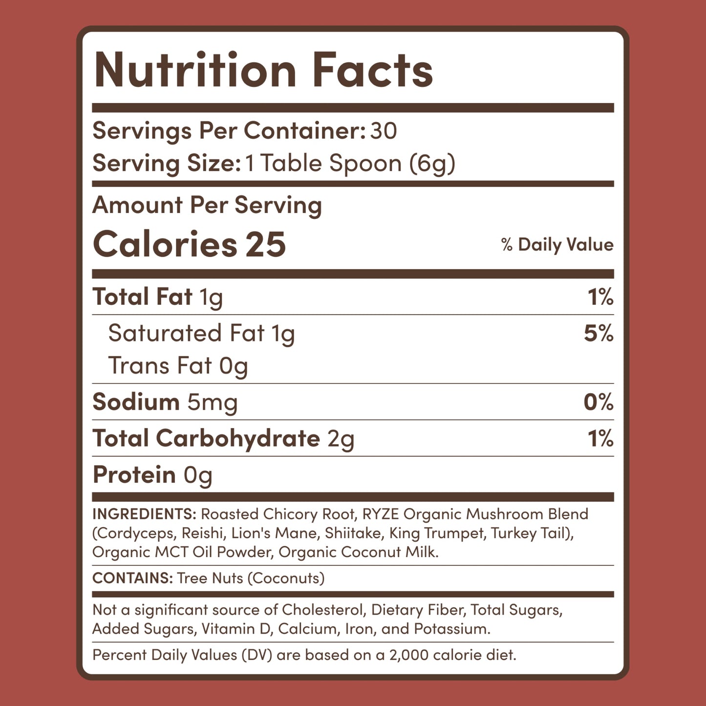 Mushroom Chicory (1 Pack - 30 Servings) - SF7L