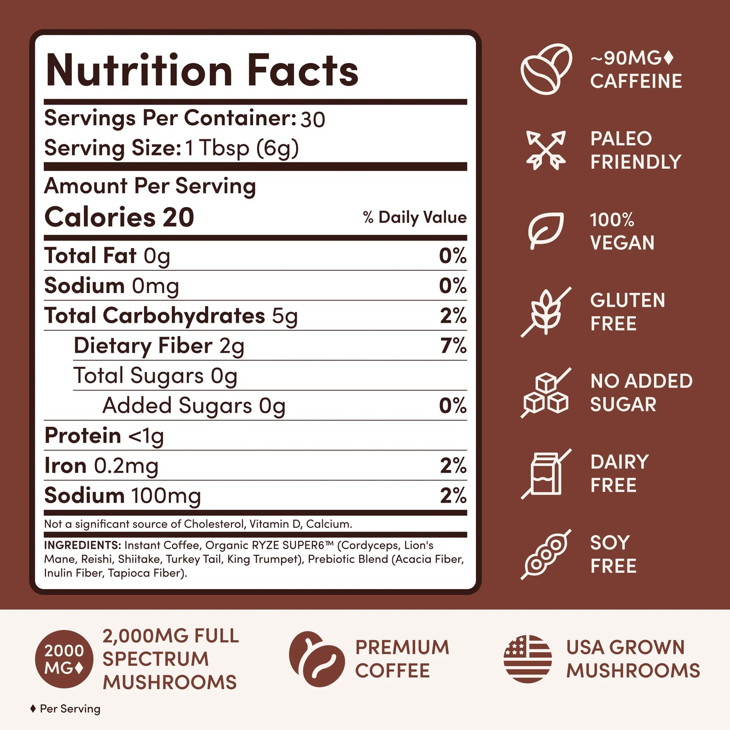 Mushroom Coffee House Blend 30 Servings - ZJPT