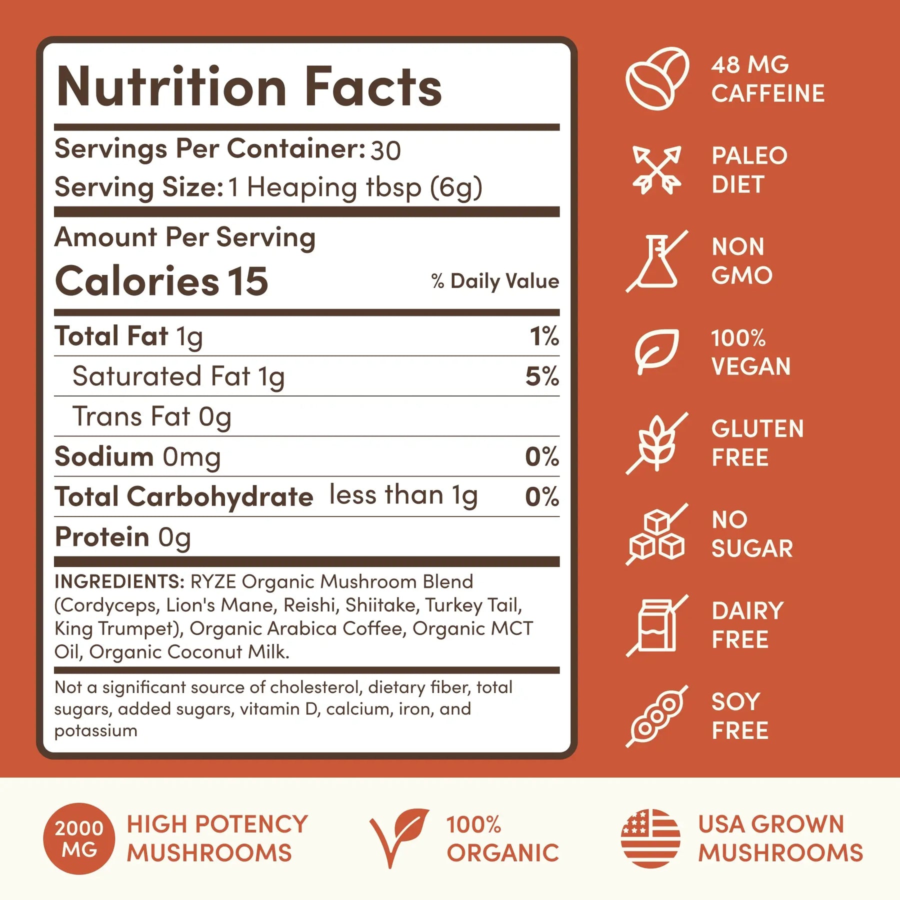 Mushroom Coffee (1 pack - 30 Servings) - CA7Z