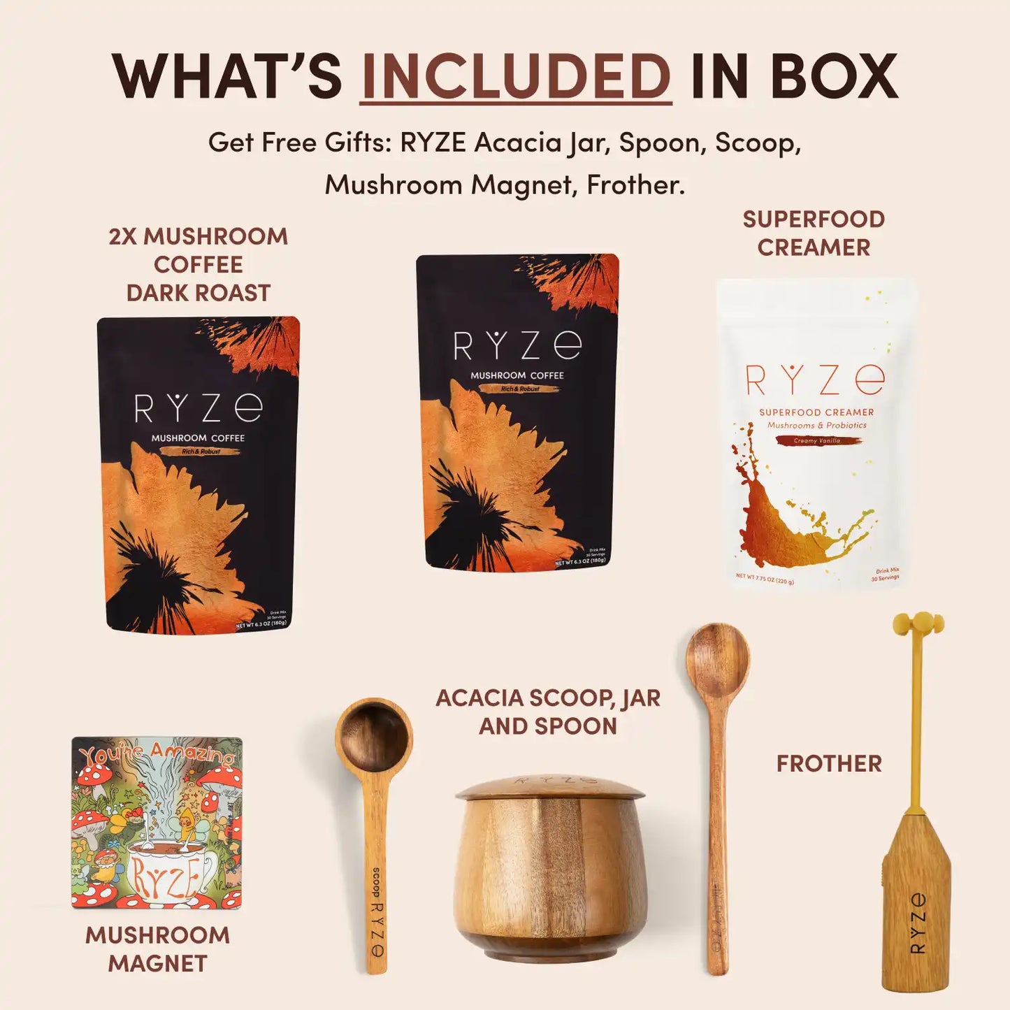 Mushroom Coffee Ritual Set - 3T1M