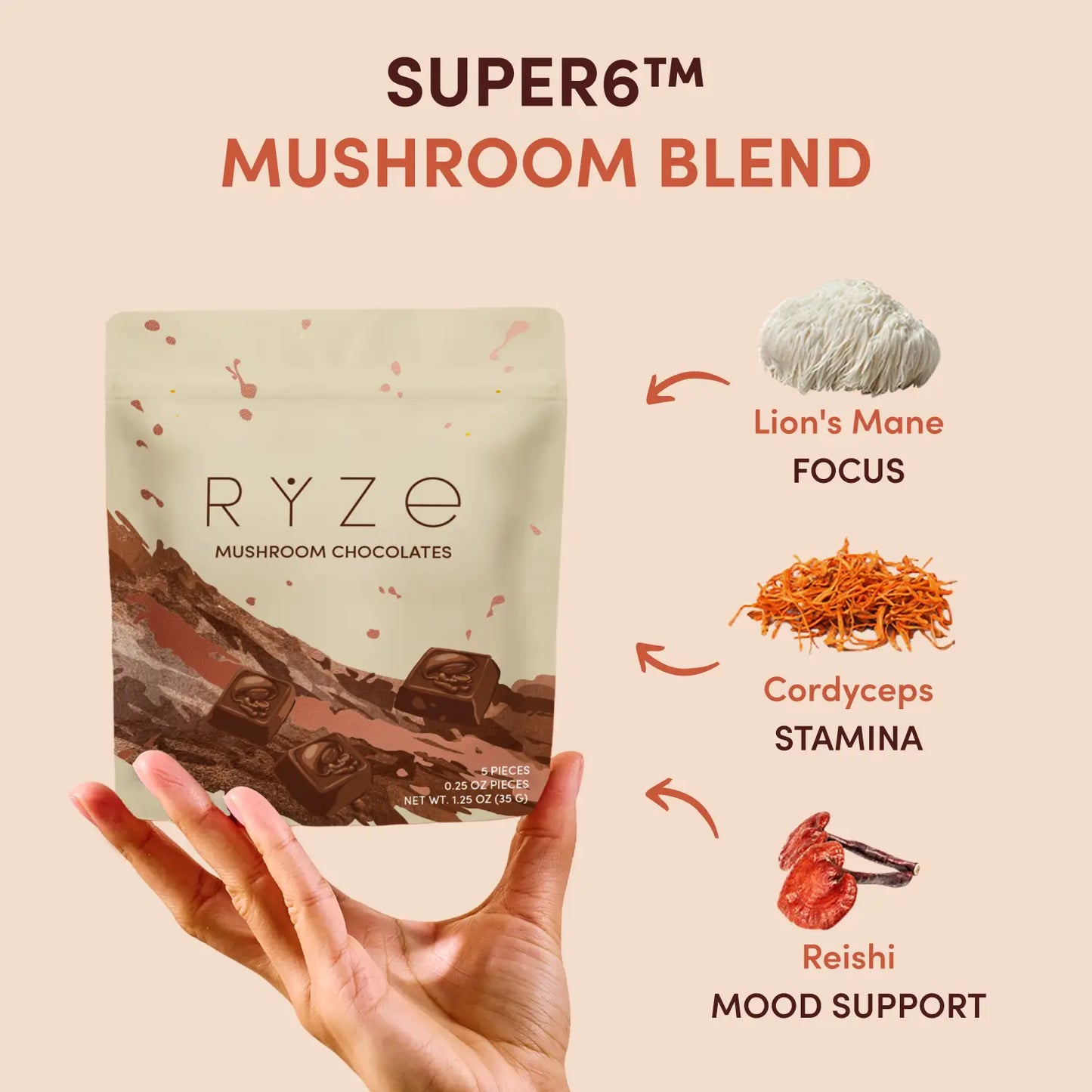 Mushroom Chocolates Rye (15 pieces) - 39R7