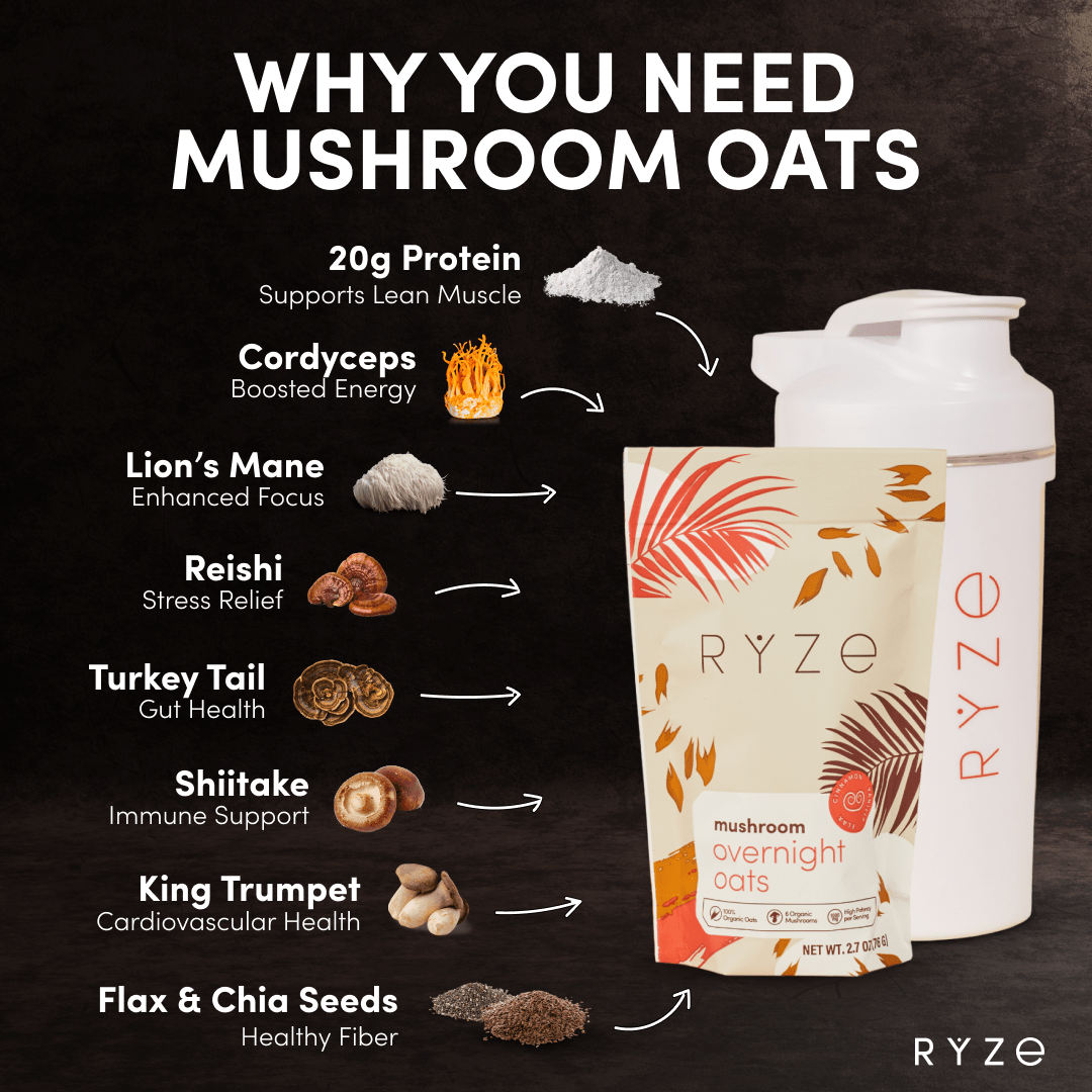 Mushroom Overnight Oats Pack (14 Servings) - WD9Y