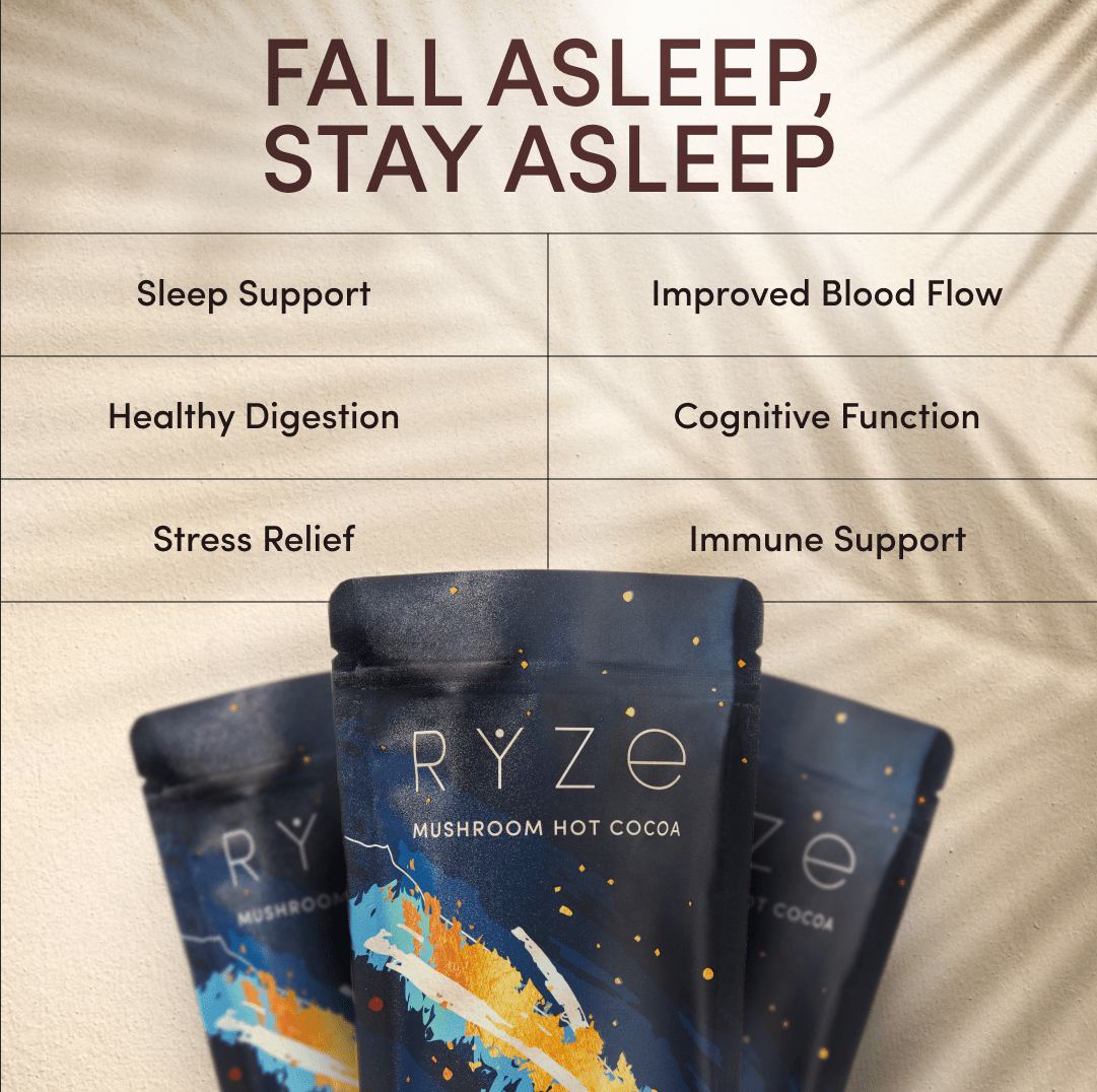 RYZE Hot Cocoa - with 6 Sleep Superfoods to Help Fall Asleep and Stay Asleep - V0NL
