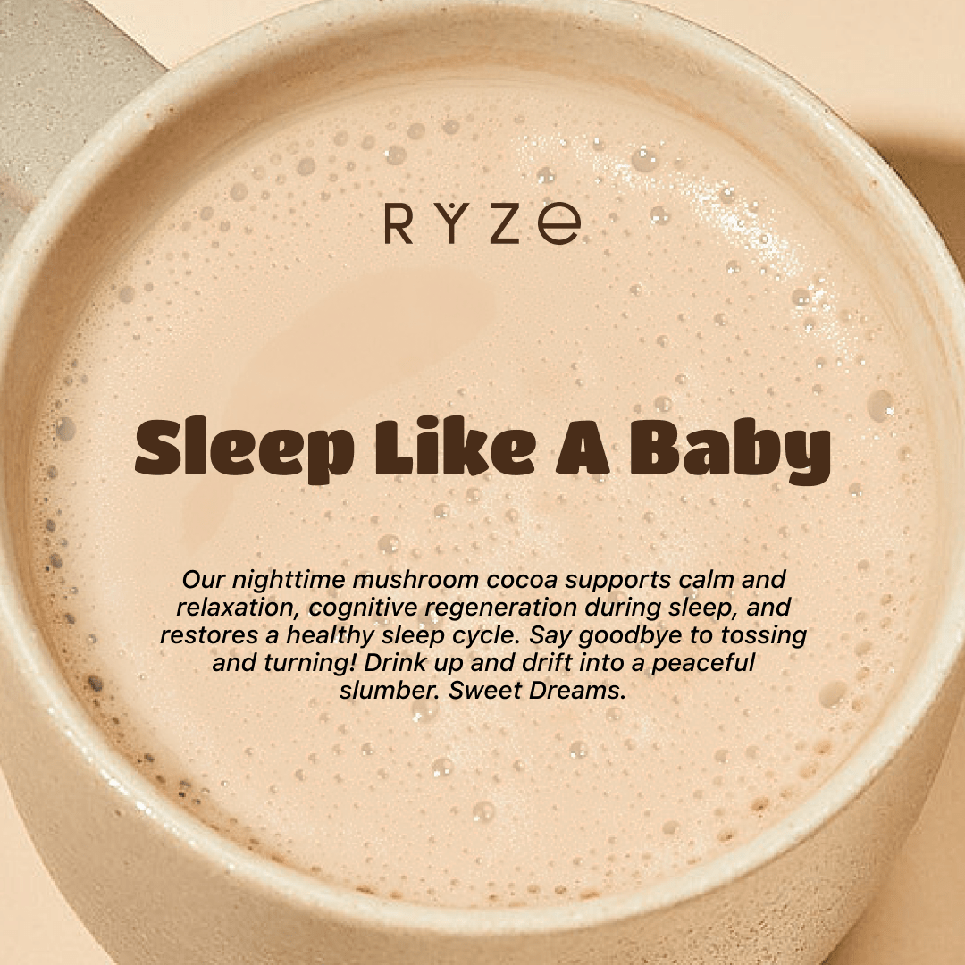 RYZE Hot Cocoa - with 6 Sleep Superfoods to Help Fall Asleep and Stay Asleep - V0NL