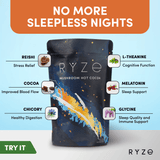 RYZE Hot Cocoa - with 6 Sleep Superfoods to Help Fall Asleep and Stay Asleep - V0NL