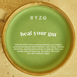 RYZE Mushroom Matcha - with 6 Organic Adaptogenic Mushrooms Grown In USA and Ceremonial-Grade Japanese Matcha - 1OC0