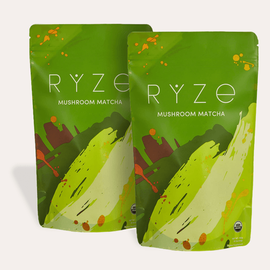 RYZE Organic Mushroom Matcha Starter Kit (60 servings) - SYM9